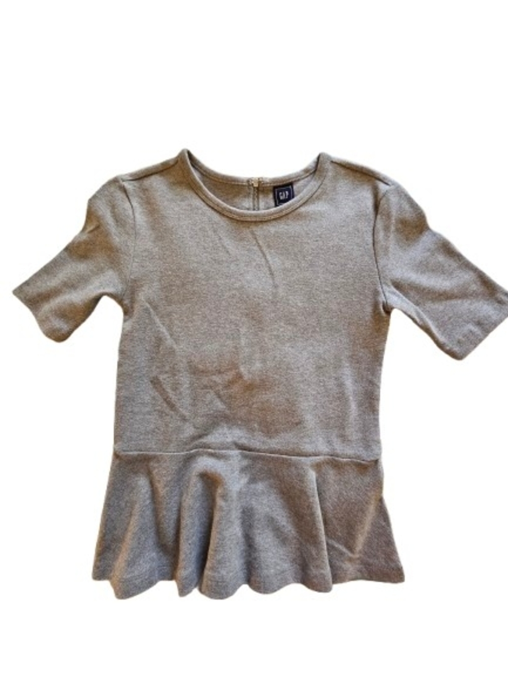 GAP Heather Gray‎ Short Sleeve Peplum Tee